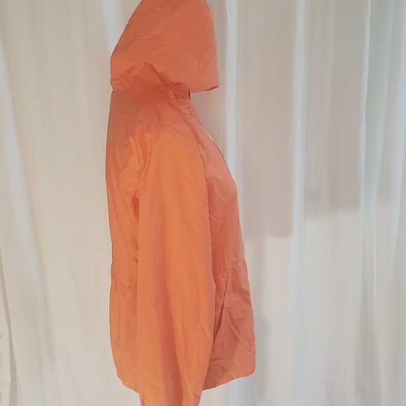 Columbia Access Point Jacket Youth Girls Size Large Hooded Nylon Peach Color - Picture 5 of 10